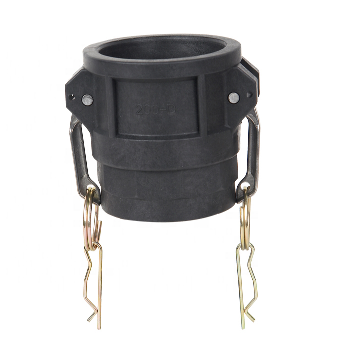 Polypropylene Camlock  Cam and groove Coupling Type D with SS Handles BSP NPT Female Thread